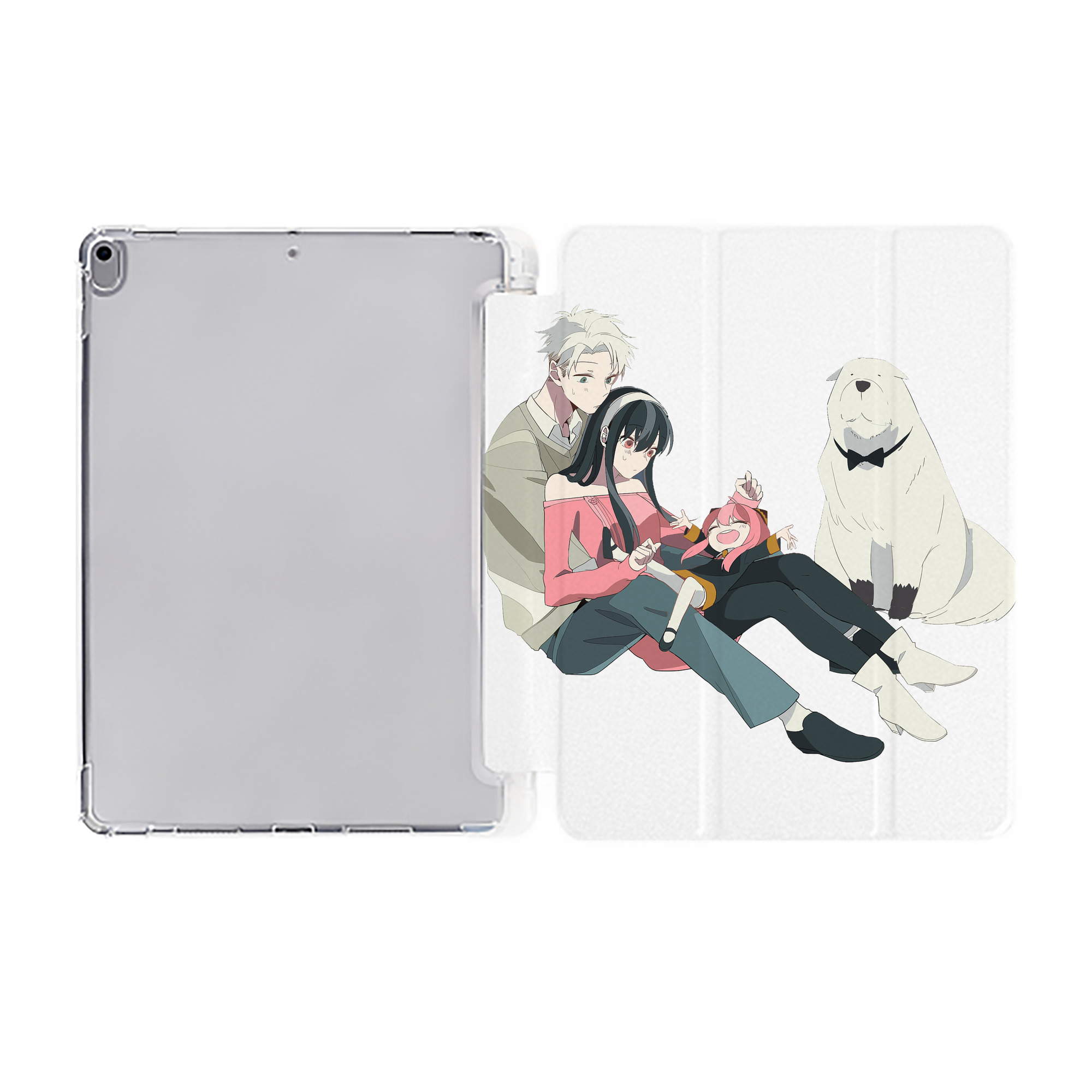 （画像用） SPY×FAMILY间谍家家酒 IPad ケース ペン収納付き 三つ折りスタンド PUレザー×シリコン 対応機種9.5/10.5/10.9インチ